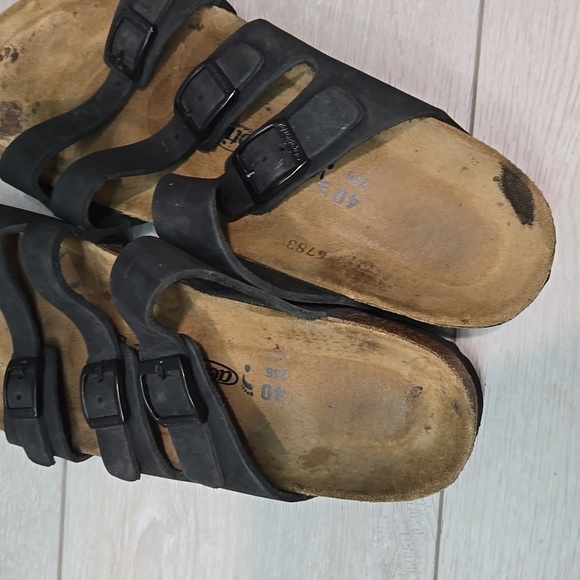 Aerothotic Women Florida Leather sandal slide flats shoes sz 40/9 - Picture 6 of 13